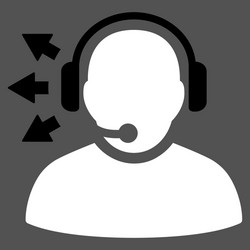 operator message icon vector image