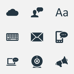 set of simple user icons vector image