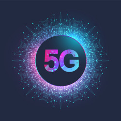 5g network wireless systems and internet vector image