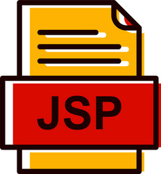 jsp file document icon vector image