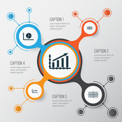 set of graphs diagrams and statistics icons vector image
