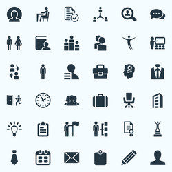 set of simple resources icons vector image