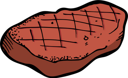 Beef steak Royalty Free Vector Image - VectorStock