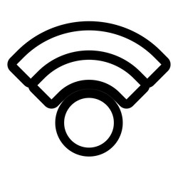 wireless cordless signal internet wifi shape icon vector image