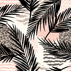 abstract seamless pattern with animal print vector image