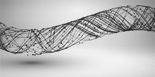Dynamic Swirl with Connected Lines vector image