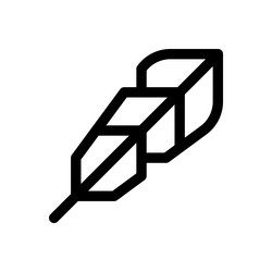 feather icon thin linear style design isolated vector image