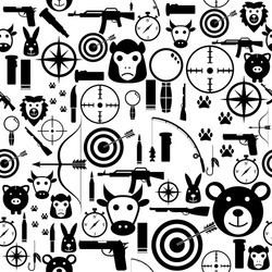 hunting seamless pattern background icon vector image