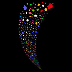 index finger random stream vector image
