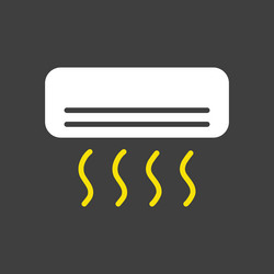 split-system air conditioner flat icon vector image