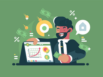 Successful Trader - Finance & Wealth vector image