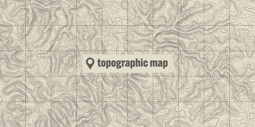 topographic map with contour lines geographic vector image