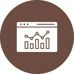 web page statistics icon image vector image