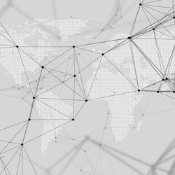 abstract futuristic network shapes high tech vector image