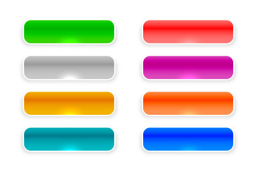 collection of empty web app button sign vector image