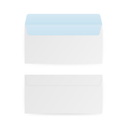 dl envelopes mockup front and back view vector image