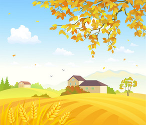Green farm field Royalty Free Vector Image - VectorStock