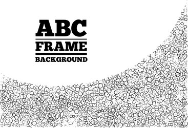 frame created from the letters of different sizes vector image