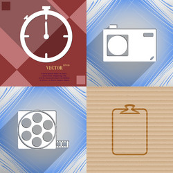 set of abstract backgrounds with different web vector image