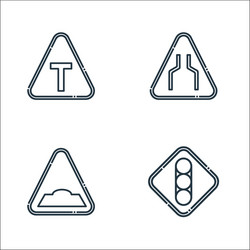 signaling line icons linear set quality vector image