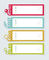 web panel set infographics number options template vector image