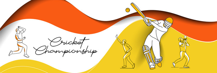 abstract colorful pattern with batsman and bowler vector image