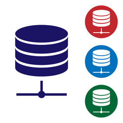 blue server data web hosting icon isolated vector image