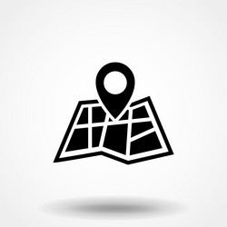 Map Pointer Icon - Location Marker vector image