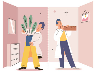 personal space effective communication involves vector image
