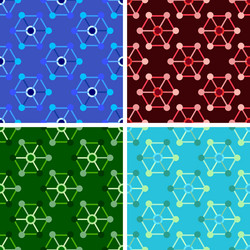 seamless abstract art pattern set vector image