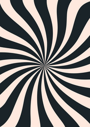 abstract retro background with wavy sunburst vector image