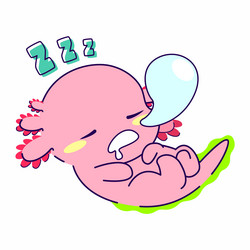 cute axolotl sleep pose Vector Image