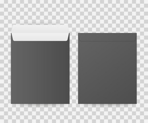 dl envelopes mockup front and back view vector image