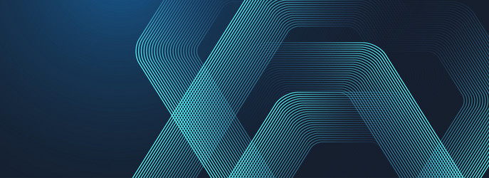 Glow Lines Abstract Hexagon vector image