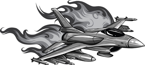 Jet Fighter Aircraft Vector Image