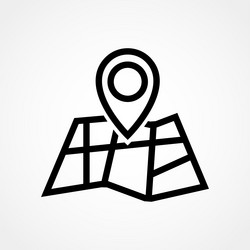 map pointer flat icon vector image