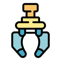 robot hand picking up object automation icon vector image