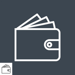 wallet thin line icon vector image