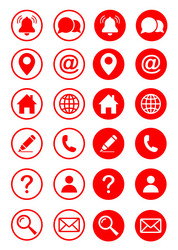 web icon set home location call at email vector image