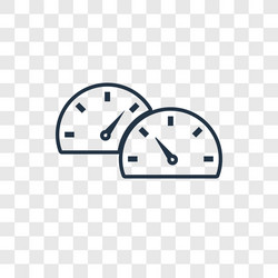 dashboard concept linear icon isolated vector image