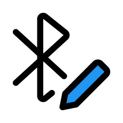 editing the name in bluetooth option vector image