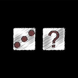 flat shading style icon dice and question mark vector image