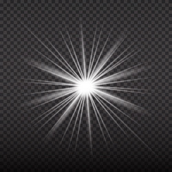glow light effect starburst with sparkles vector image