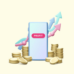 manage money use mobile phone or application vector image