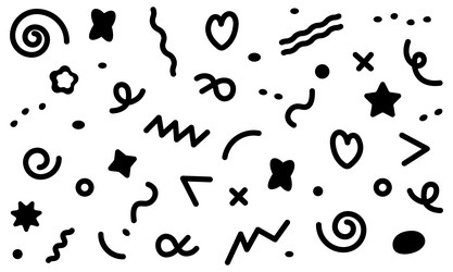 set of abstract elements vector image