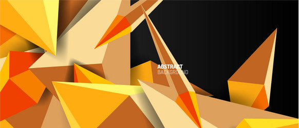 3d low poly abstract shape background vector image