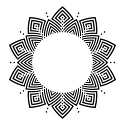 circle pattern for decorative round frame vector image