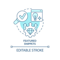 Featured snippets concept icon Royalty Free Vector Image