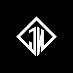 jn logo monogram with square rotate style design vector image