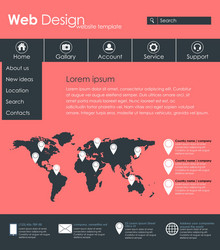 menu design for web site vector image